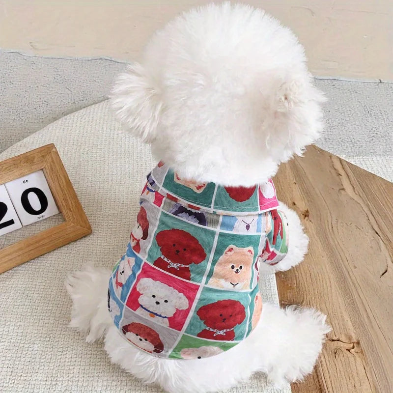 Cartoon Dog Shirt- Lightweight- Breathable-Stylish- Sizes XS-XL-Costumes/Apparel