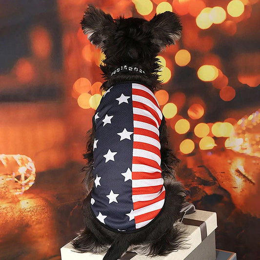 American Flag Patriotic Dog Bandana Scarf Set with Bow Tie Adjustable Pet Neckerchief for sizes XS to XL