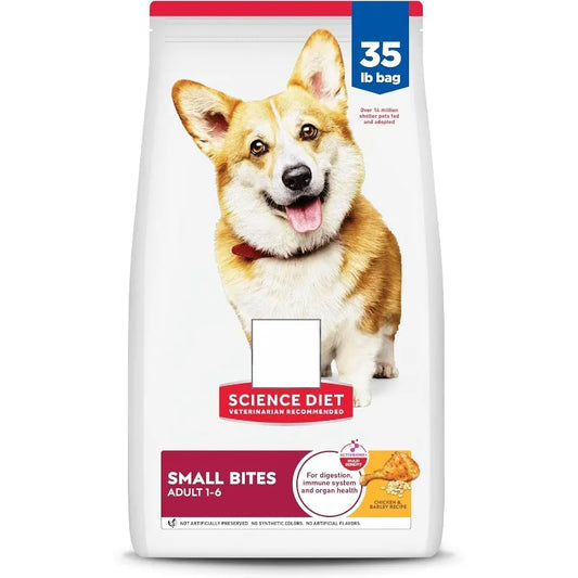 Adult 1-6- Premium Nutrition- Small Kibble-Dry Dog Food- Chicken & Barley, 35 lb Bag