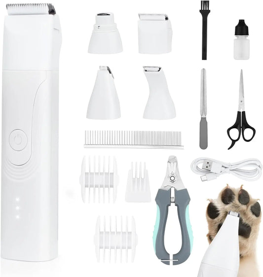 14 in 1 Cordless Dog Grooming Kit with Quiet Nail Grinder & Hair Clippers-Pet Grooming