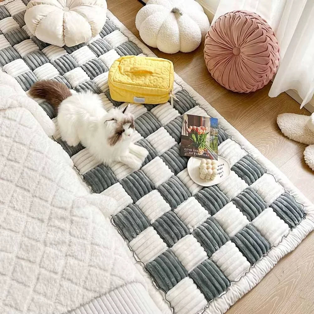 Warm Dog Mat Bed- Car Seat Cover-Blanket- Anti-Slip- Washable Cushion- Sofa Couch Cover Protector-Beds & Blankets