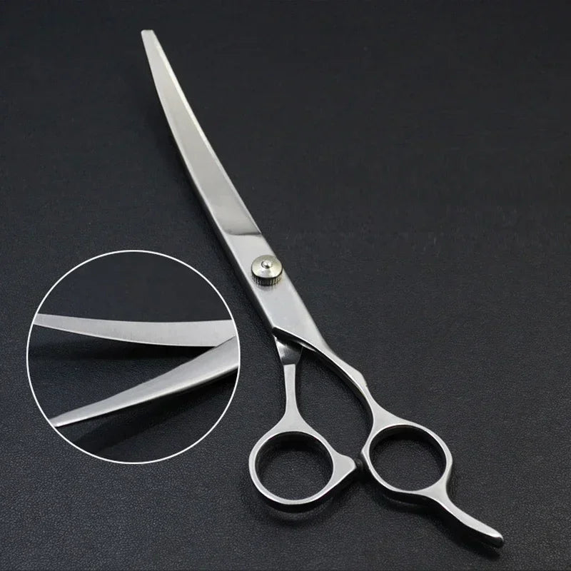 Pet Curved Grooming Scissors- Dog Hair Tool Set-Professional Trimming Scissors-Pet Grooming