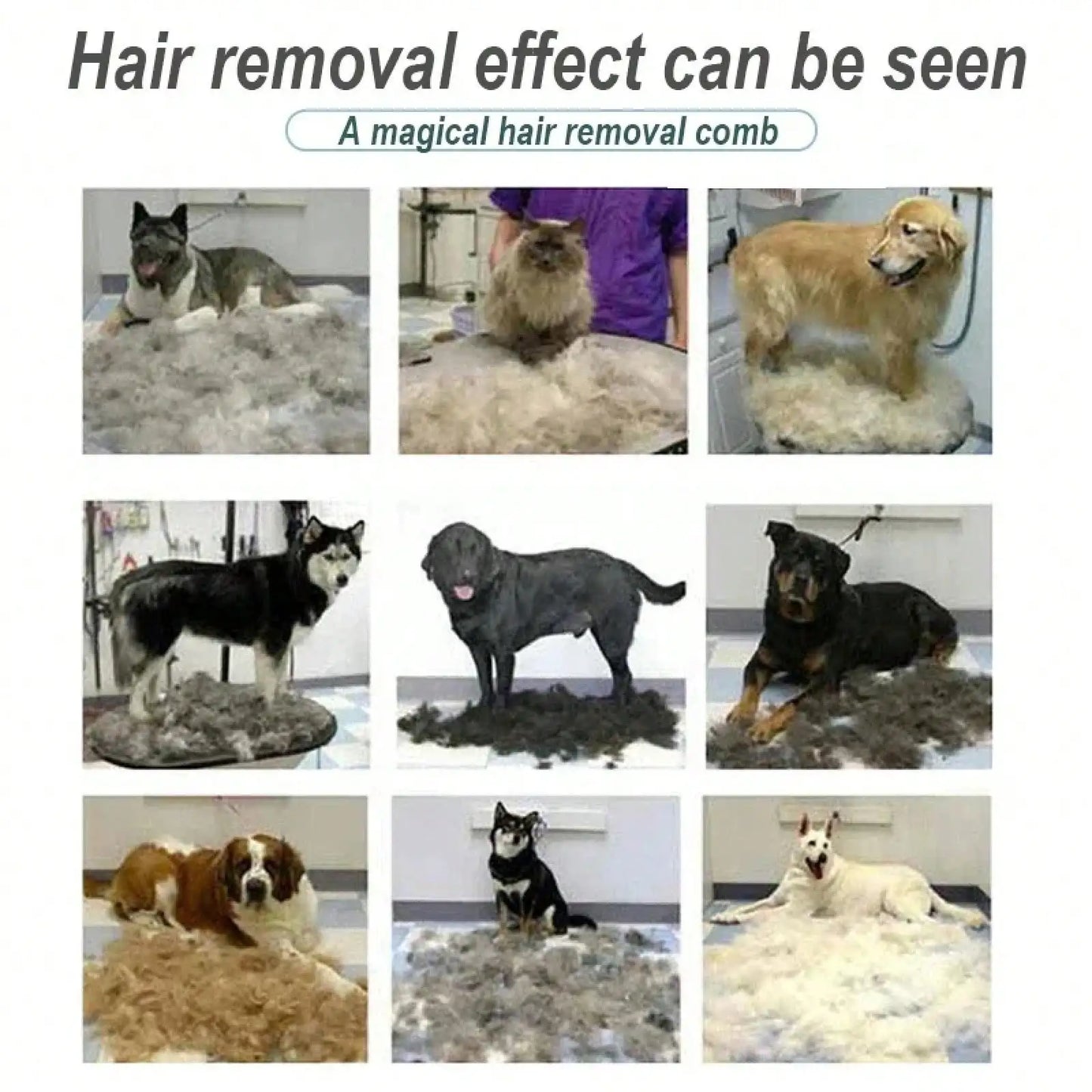 Professional Pet Shedding Brush-Hair Removal Brush- Massage Comb-For Short/Long hair Dogs-Pet Grooming