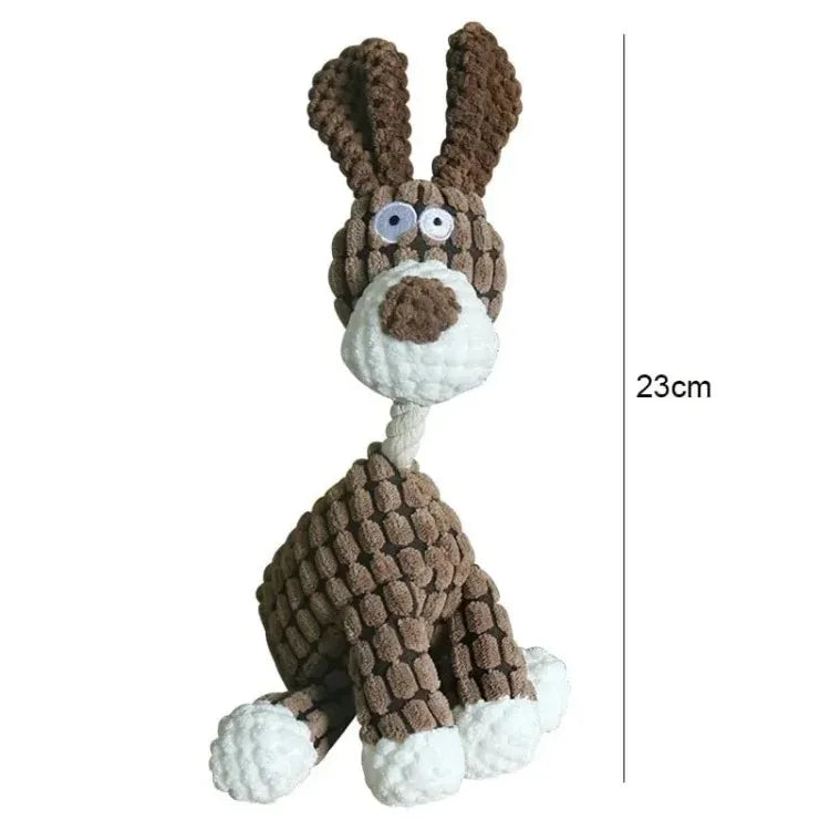 Plush Squeaky Dog/Puppy Chew Toys- Interactive- Teething Training Dog Toys- Cute Donkey Design-Dog Toys