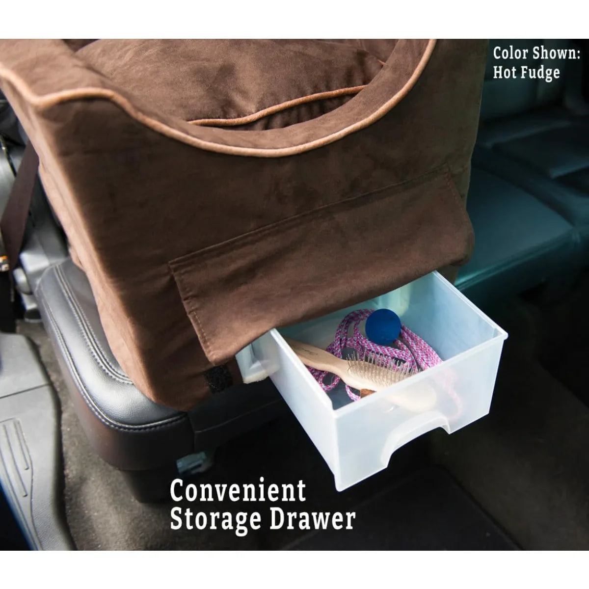 Snoozer Luxury Lookout Pet Car Seat- Small Luxury II, Anthracite with Black-Storage-Pet Car Seats