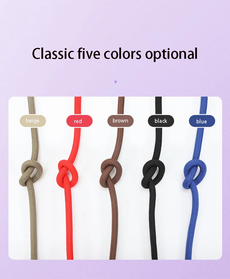 Slip Rope Lead Leash- Heavy Duty Braided Rope- Adjustable Loop Collar- Training Leashes for Small to Medium  Dogs-Collars/Leashes