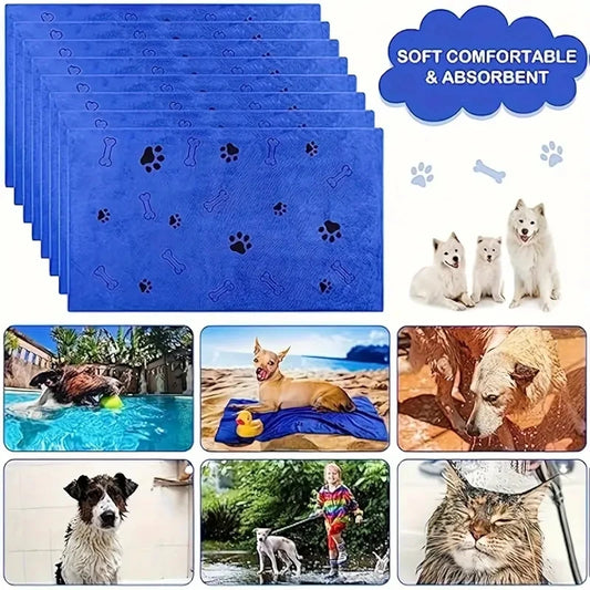 2pcs Soft Microfiber Dog Towels - Quick Drying-Absorbent