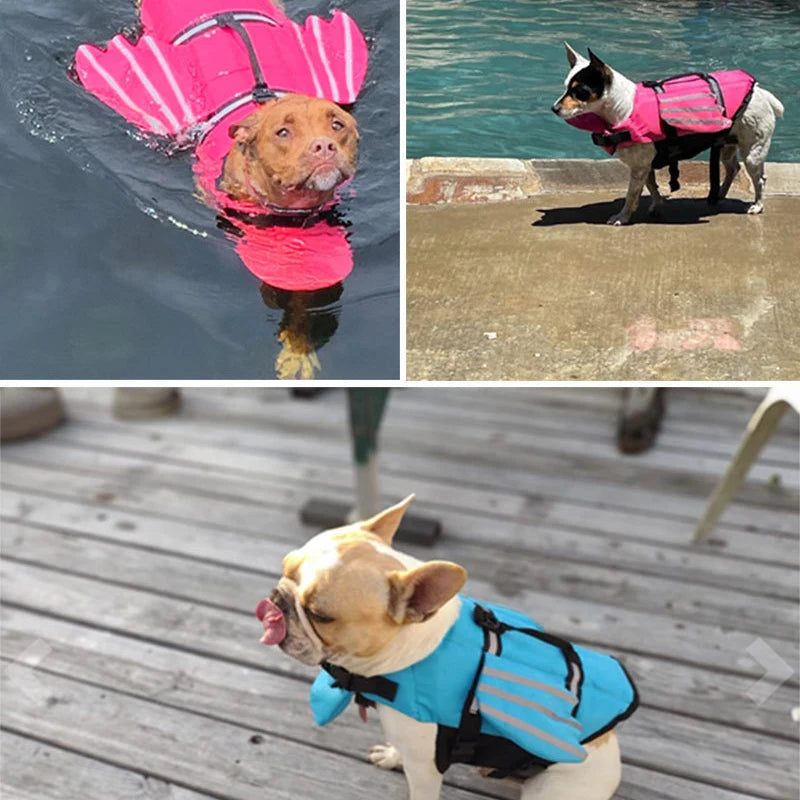 Dog Life Jacket- Reflective- Adjustable- Swimwear Safety Vest -Buoyancy Pet Life Jacket-Pet Accessories