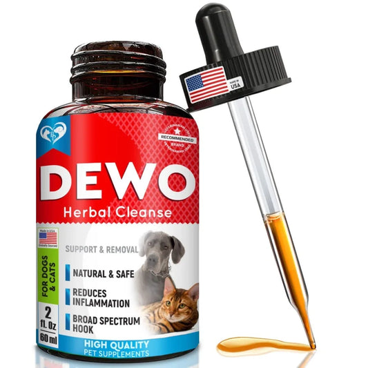 Dogs Cats and Dogs Liquid Herbal Medicine and Natural Broad Spectrum Treatment for Tapeworm Whipworm Roundworm and Hookworm Prevention