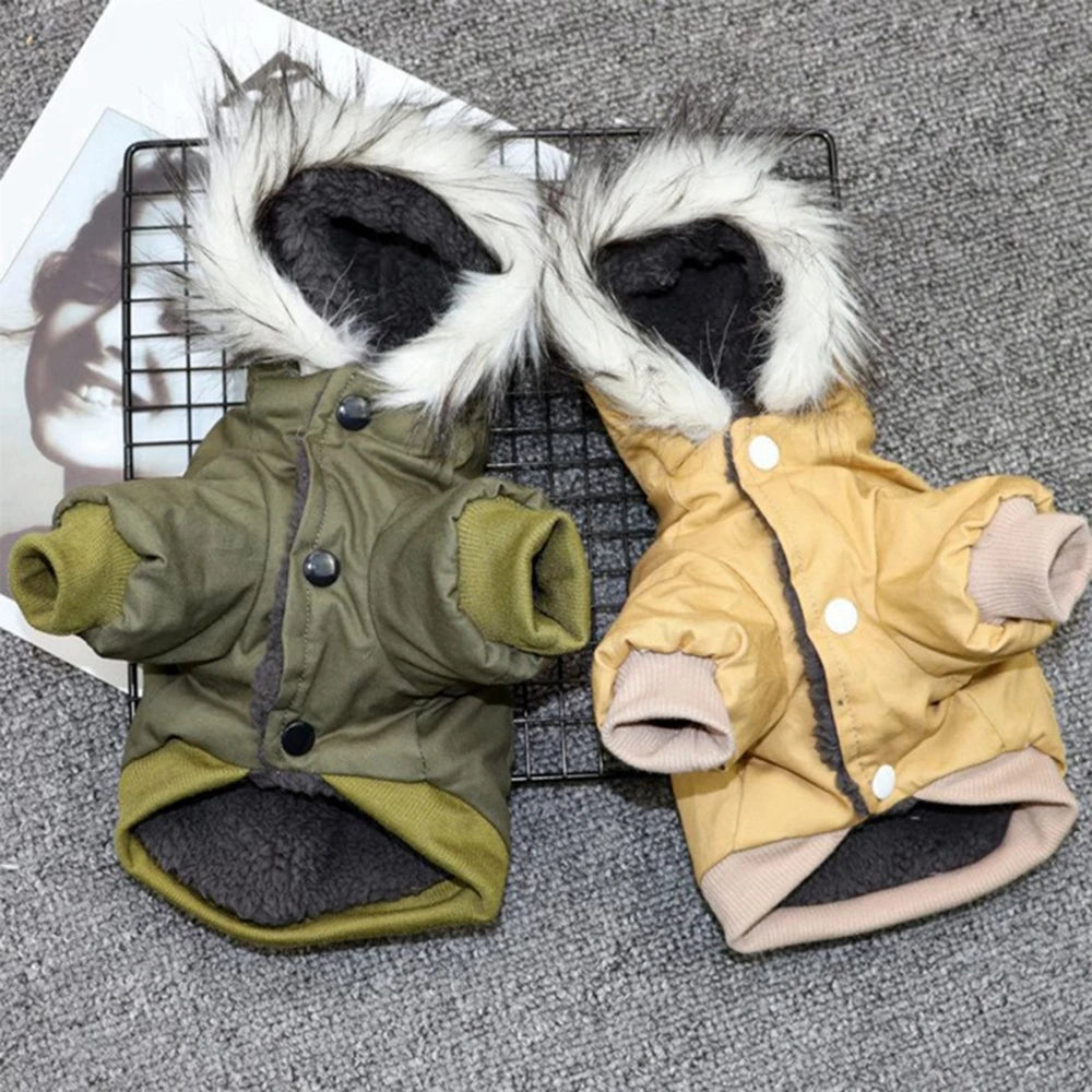 Pet Dog Jacket With Harness -Winter Heavy Hiking Coat- Dog Warm Hoodie Vest- Windproof Outdoor Jacket For Small Medium Large Dog