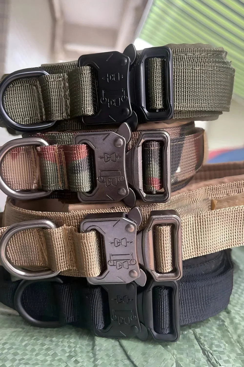Dog Training Collar- Adjustable Tactical Dog Collar/ Leash Set- Control Handle-Lead Collar For M to XL Dogs-Collars/Leashes