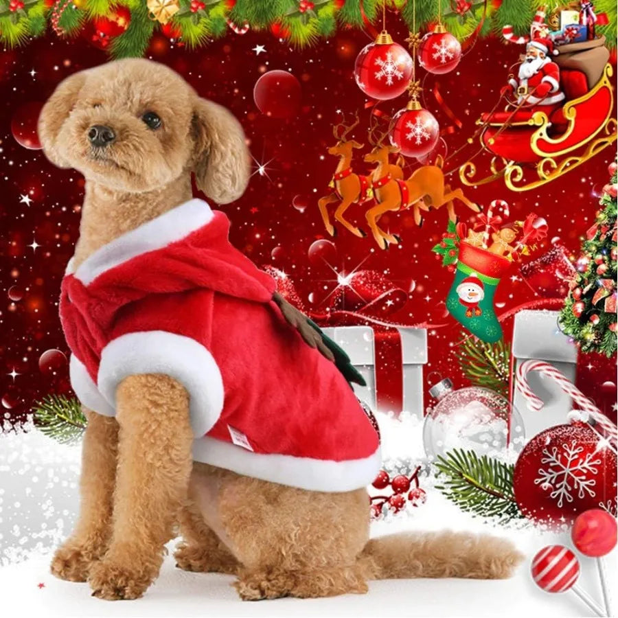Pet Dog Christmas Clothes- Costume for Small Medium Dogs and Cats
