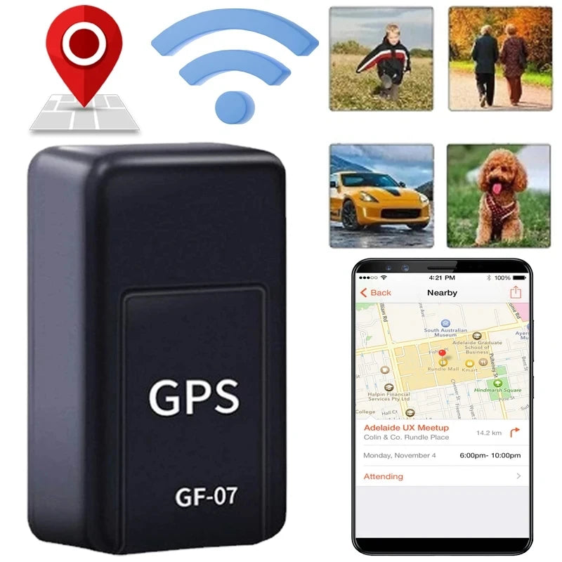 GF07 Magnetic Mini GPS Tracker -Real-Time Locator -Car- Pets-Kids- Compact- Portable GPS Locator- Position APP-Pet Accessories