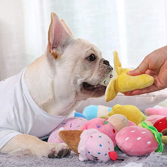 1PC Puppy Dog Plush Squeaky Toys for Small Medium Dogs -Aggressive Chewers-Dog Toys